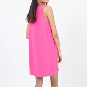 Gianni Versace- Vintage Hot Pink Sleeveless Large Pockets Mini Shift Dress